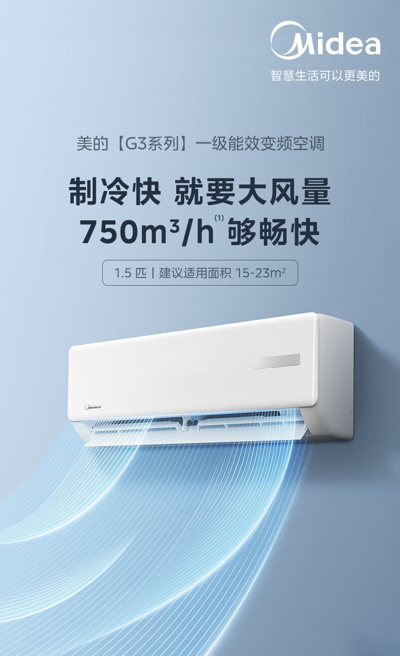 Midea air conditioning engineering hanging machine large 1 hp heating and cooling intelligent variable frequency new three-level energy efficiency engineering apartment dormitory fine