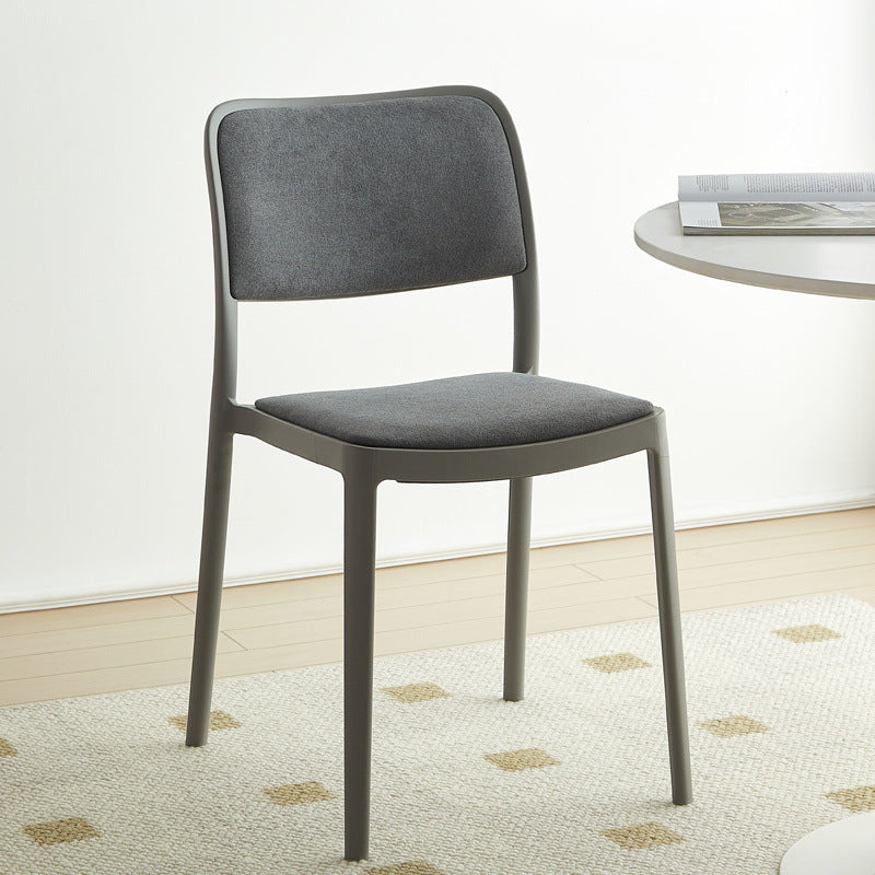 Scandinaviancasual soft-packed fabric dining chair back chair desk computer stool for home modern casual stackable chair