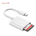 Sd+tf card reader for phones, computers, tablets, dslr cameras - usb dual port 3-in-1 adapter