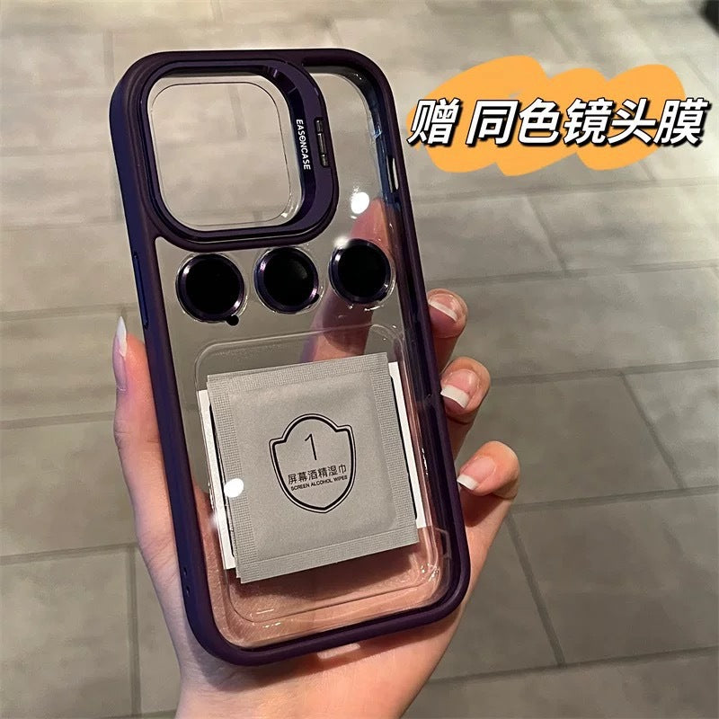 U1 lens cover holder suitable for iphone17pro apple 15 high transparency mobile phone case 16promax with lens film