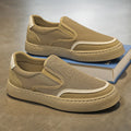 Old beijing cloth shoes men's winter breathable driving shoes lightweight lazy slip-on men's shoes trendy ultra-light canvas sneakers