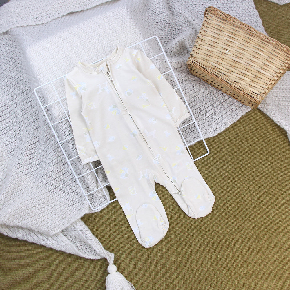 Baby romper footed long sleeve bodysuit - newborn sleepwear (class a)