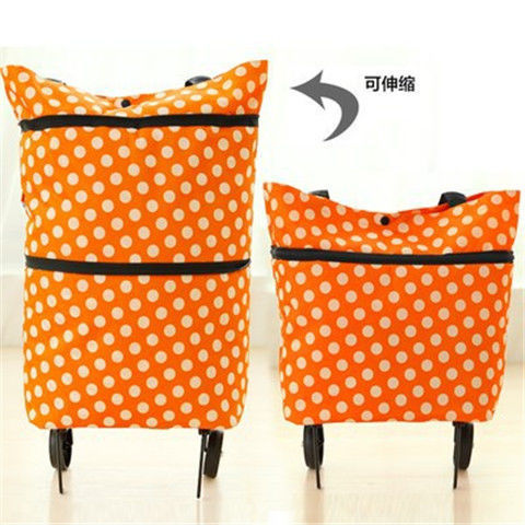 Shopping bag Korean version of Oxford cloth folding dual-purpose tug bag foldable shopping bag, portable travel bag wholesale