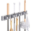 Bathroom bathroom punch-free strong mop wall hanging clip handy gadget fixed hook buckle broom storage storage rack