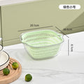 Double-layer sink drain basket six-piece set kitchen living room for home fruit washing plate casual plastic vegetable basket