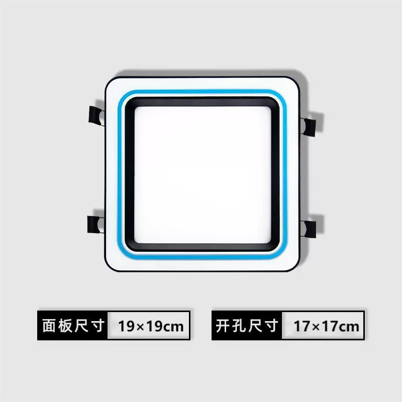 集成吊顶蜂窝大板LED灯19*19方灯20*20弹簧卡扣灯暗装嵌入式方灯
