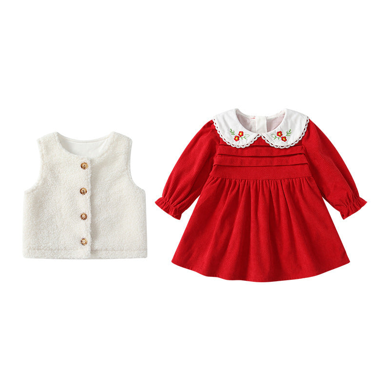 Girls' autumn dresses : cute lolita princess dresses for little girls, formal occasion dresses for girls