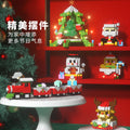 Compatible with lego christmas building blocks santa claus kids educational toys christmas tree gifts