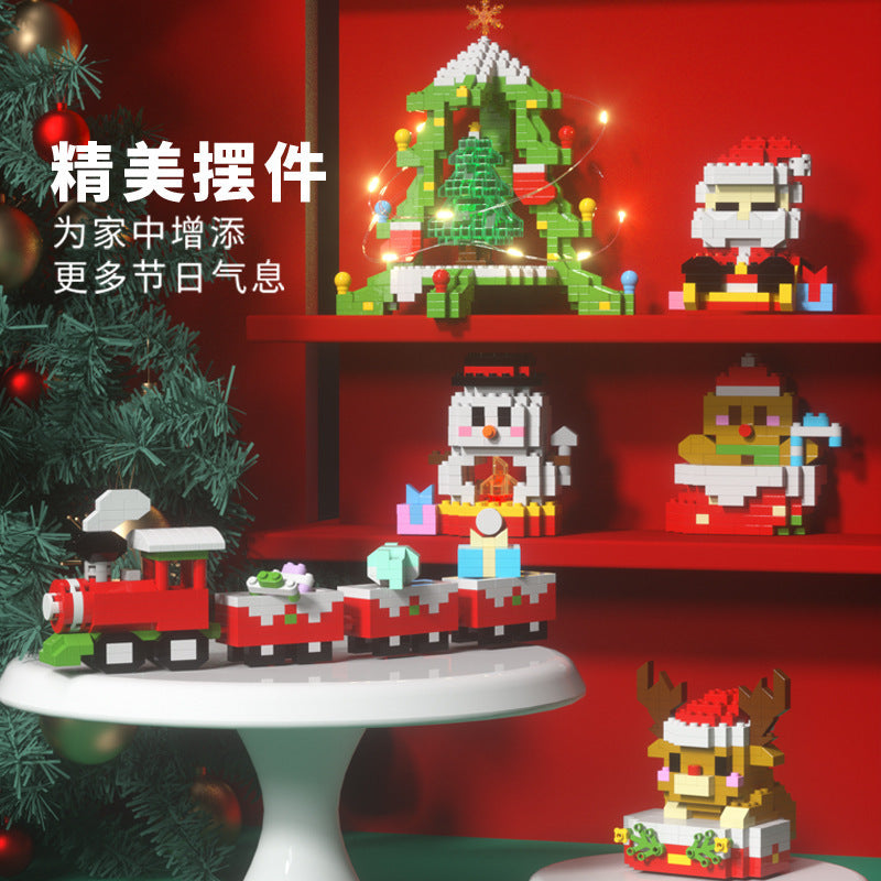 Compatible with lego santa claus christmas building set, christmas tree holiday kids' gift, toys for boys and girls