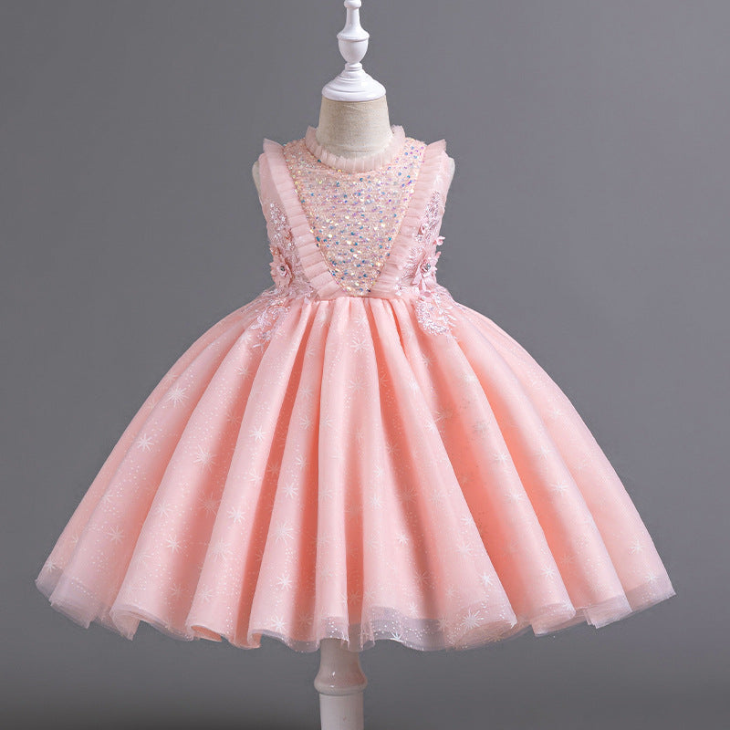 Yimingwei  big sale special price girl dress skirt puffy girl stage costume kids princess dress