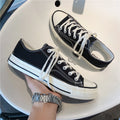 Classic 1970s low-top canvas shoes - unisex retro oiled veneer shoes - korean style student canvas sneakers for men and women
