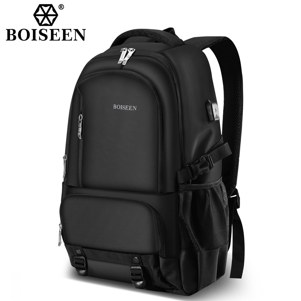 New men's business backpack Boiseen  multi-function USB interface outdoor travel men's backpack wholesale
