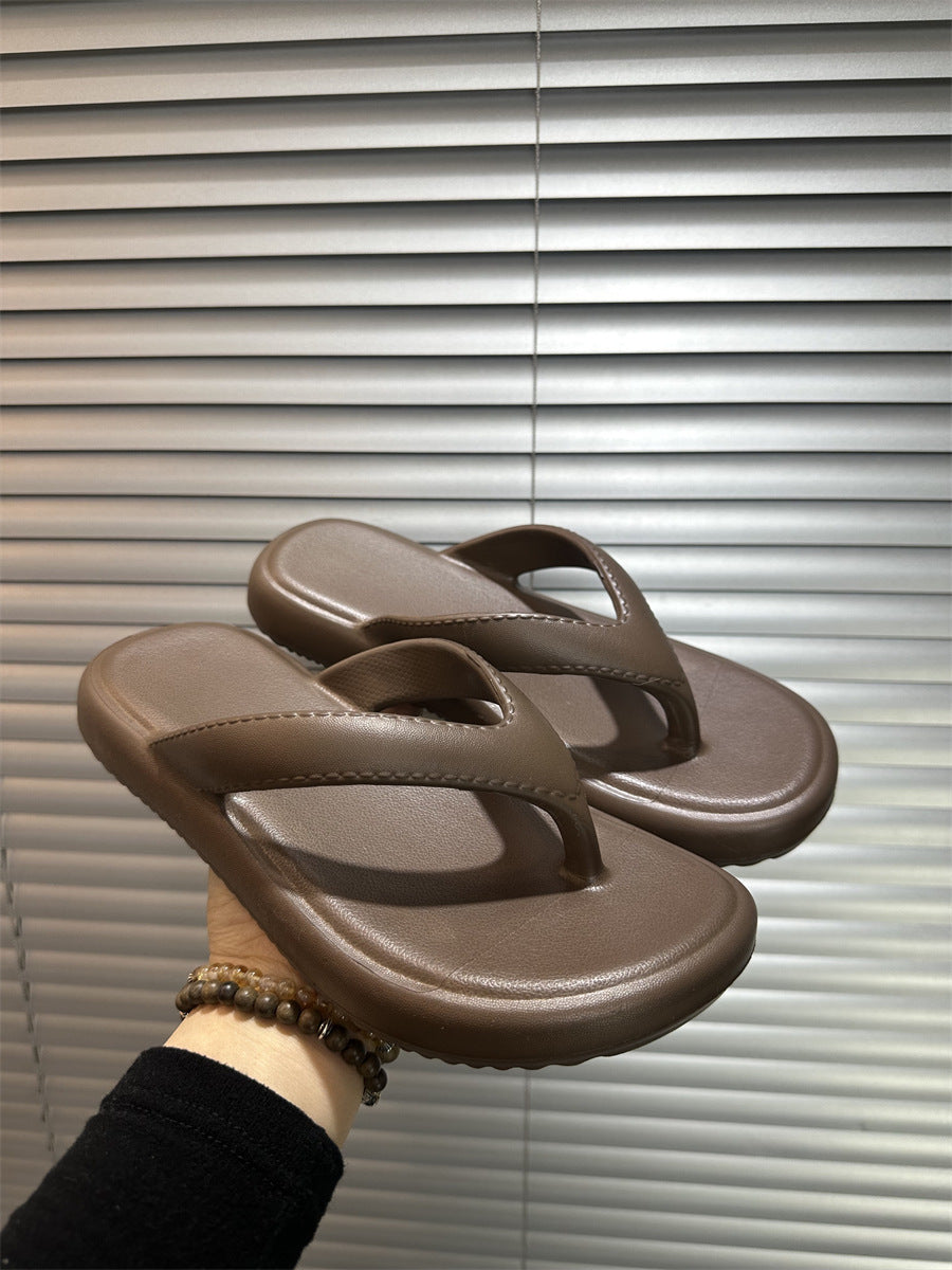 Eva flip-flops women's summer 2026 new french style flat bottom outdoor summer sandals beach wear fashion
