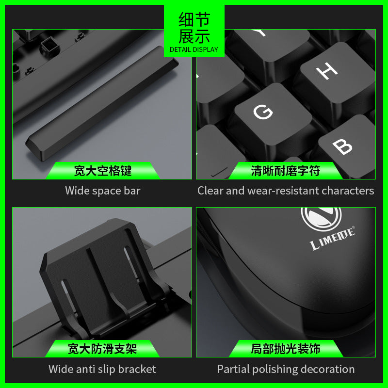 Limei 8017 wired usb keyboard and mouse combo - compatible with desktops, laptops, and all-in-one pcs