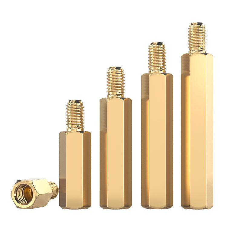 Free shipping box hexagonal copper column single head copper stud computer case main board screw hat nail isolation column support column