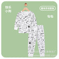 Graffiti kids pajamas boys and girls home clothes suit youth autumn clothes long johns thin close-fitting intimates wholesale