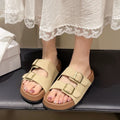 Super hot birkenstock half slippers women's summer outwear 2025 spring new arrivalfashion sandals thick sole heightened sandals