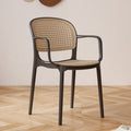 Large rattan with armrests net weight 4.5kg - black