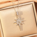 [titanium steel] fashion hot-selling eight-pointed star necklace for women, fashionable, light and luxurious, personalized and high-end clavicle chain jewelry
