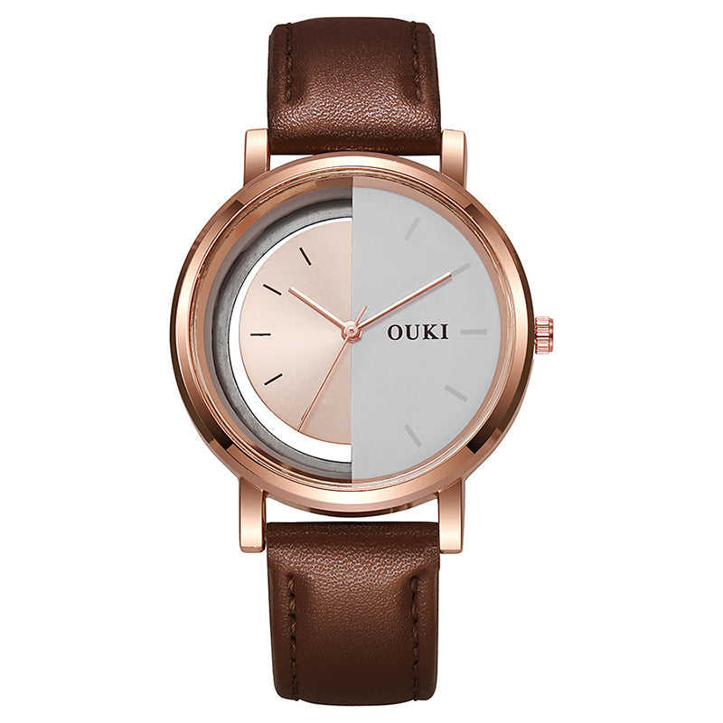 Hollow dial watch casualcasualk-style watch women's watch quartz watch manufacturer wholesale women's watch accessible luxury cross-border