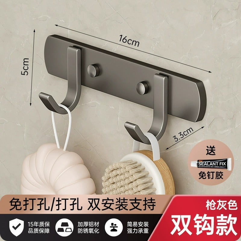 Heavy-duty adhesive hooks - no drilling required! perfect for bathrooms, tissue, towels, clothes, and hats. stick-on hooks for behind doors, wall-mounted, and over-the-door use