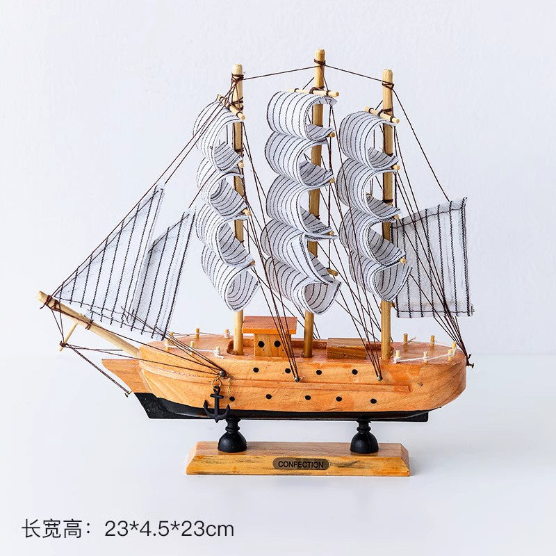 Smooth sailing sailboat model ornaments home decoration living room tv wine cabinet crafts graduate birthday gift
