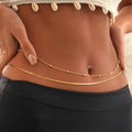 Fashion cross-border new arrival copper rice beads waist chain fashionelegant body chain easiest for match gift jewelry for women
