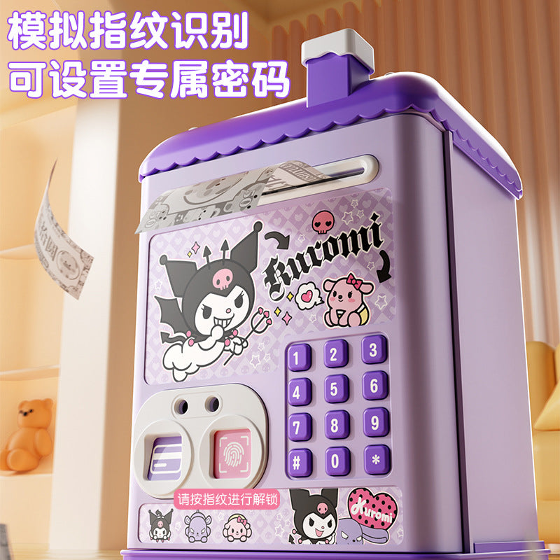 Nezha piggy bank fingerprint password kids boys and girls storage piggy bank money storage password box toy birthday gift