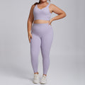 plus size high elastic yoga fitness wear women's brushed nude yoga wear suit running bubble wrap sportswear