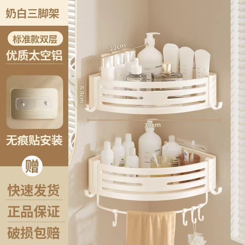 No punching toilet bathroom triangle rack wall hanging toilet toilet washstand wall storage rack Yabai