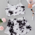 new arrivalprinting english dream suspender tops and tie-dyed shorts home wear suit pajamas wholesale