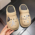 Women's summer clogs: new platform sandals with thick soles, hidden heel, beach-ready, nurse-style, closed-toe, half-slipper design