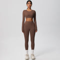 New european and american style fleece-lined yoga set - cloud-like, quick-drying activewear for women's outdoor running and fitness