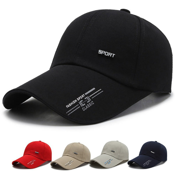 Hat Casual Fashion Baseball Cap Outdoor Travel Running Shade Sunscreen Cap Korean Version Extended Cap Fishing Cap