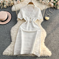 Chic and stunning green dress for women,  summer new arrival, french high-end elegant socialite chanel-inspired knitted dress