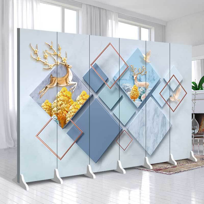 Cream style screen partition simple modern living room entrance folding mobile blocking bedroom simple folding screen