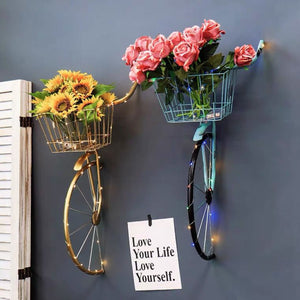 Retro iron art pastoral creative bicycle living room single living room wall hanging restaurant bar wall wall decoration
