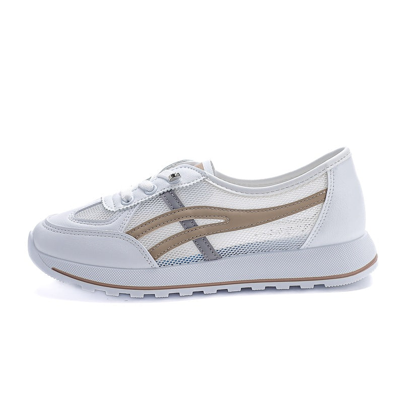 Summer women's shoes new breathable mesh shoes women's korean style versatile white shoes thin sole sports shoes casual dad shoes women