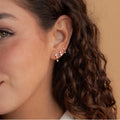 Amazon bestseller: brass electroplated zircon 12 birthstone earrings - elegant & stylish women's fashion jewelry, perfect for cross-border e-commerce