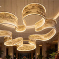 New chinoiserie chandelier uv streamer printing lobby hotel banquet hall shape art luminous sales department decorative chandelier