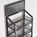 Kitchen storage rack vegetable floor-standing movable trolley multi-layer storage rack for home fruit and vegetable multi-functional vegetable rack