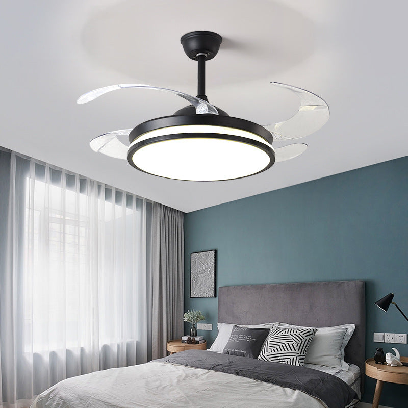 Invisible fan light household lighting modern simple household integrated fan leaf dining room light bedroom chandelier 2024 new
