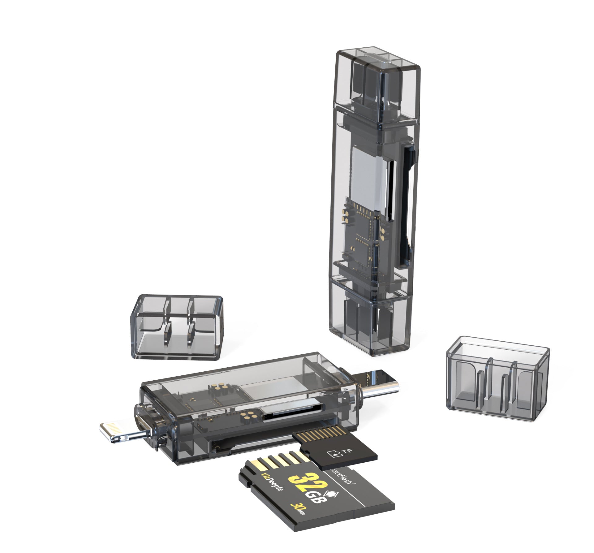 Cross-border wholesale usb card reader TFSD mobile phone camera high-speed 2-in-1 super compatible OTG high-speed transmission