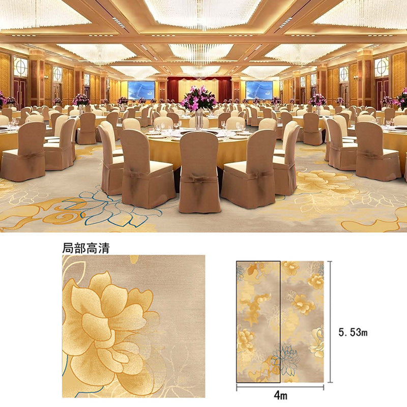 New chinoiserie hotel banquet hall carpet nylon 800g thickened fire retardant 4m large sheets whole patchwork commercial