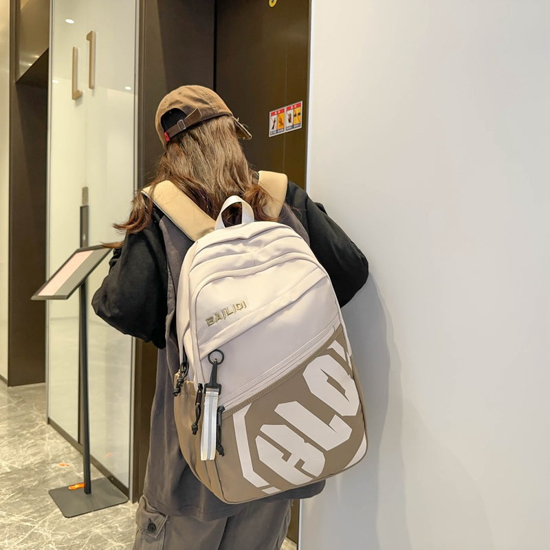 Customizable trendy backpack for college and middle school students, 1000d water-resistant material, multiple colors available, large capacity
