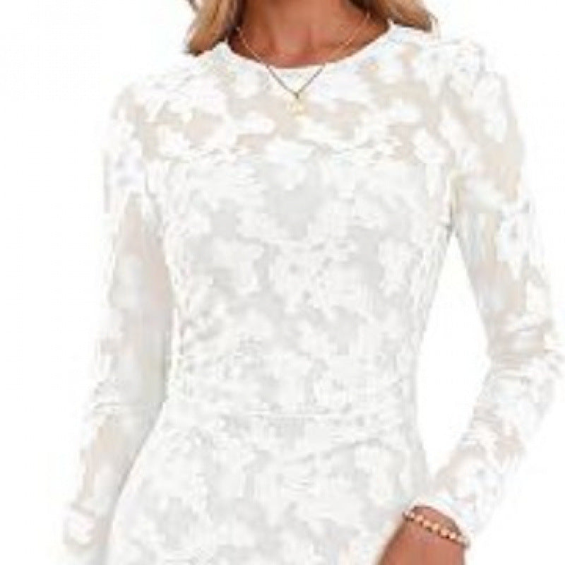 sweet & chic  autumn new arrival: high-end, elegant, relaxed fit, floral dress
