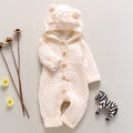 Baby knitting one-piece hoodie spring & fallnewborn clothing male and female baby sweater cute heattech romper 03