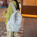 Lightweight junior high school campus schoolbag ins style capibala pendant backpack girls fresh high school student backpack