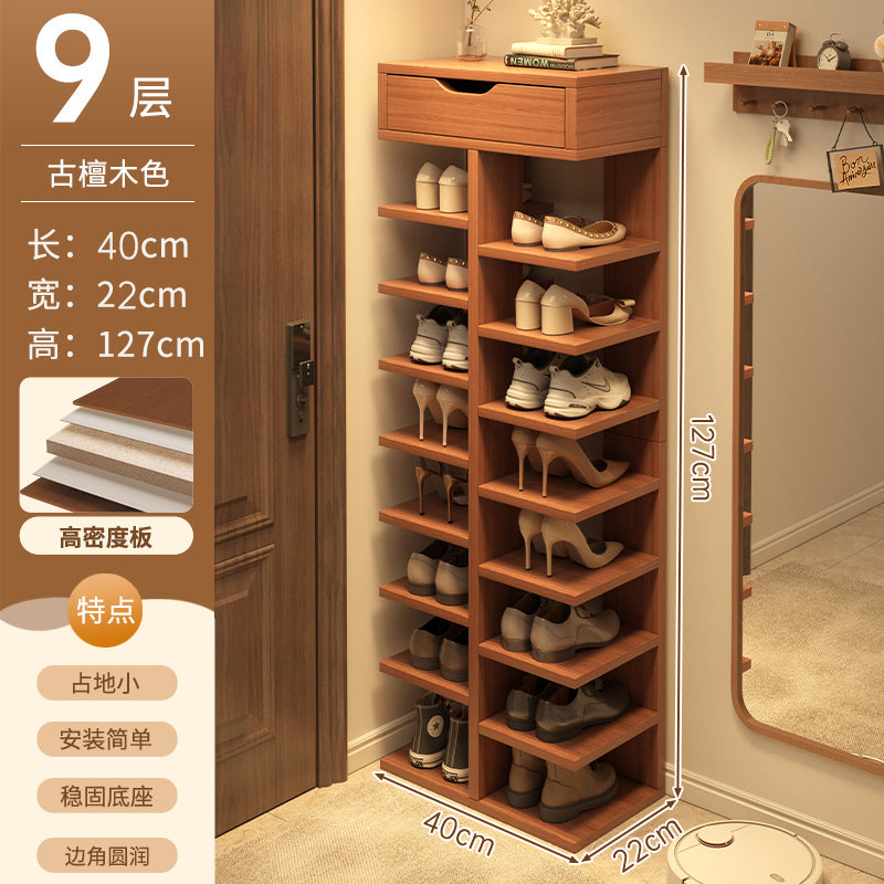 Shoe rack home door multi-layer strong and good-looking small narrow rack rental simple indoor shoe storage rack storage shoe cabinet