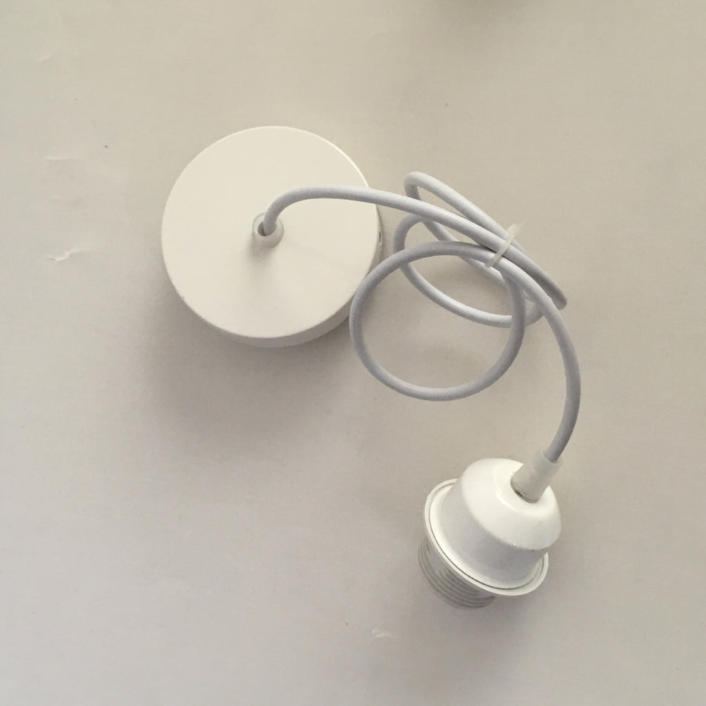 E27 full-tooth lamp holder 2 meters, lamp shade, lamp holder, lighting fixture, LED light bulb with ceiling plate, chandelier accessories, hanging wire